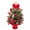 Bright red, variant on Mini Christmas Tree, Small Christmas Little Tree, Table top Tree 18”,Miniature Pine Artificial Xmas Tree with Ball Star Bowknot Ornaments for Holiday Season Desk Decoration Centerpiece Brown