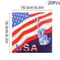 thumbnail image 3 of Serviettes en Papier Rouges, Blanches et Bleues, 20 Unités, Motif Patriotique Drapeau Américain Étoiles et Rayures, Serviettes de Cocktail Jetables 13 Po x 13 Po, 3 of 7