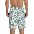 thumbnail image 3 of Fotbe Bears and Tropical Leaves Pajama Shorts for Men, Men's Pajama Bottoms, Sleepwear,Short Pajama Pants-XX-Large, 3 of 9