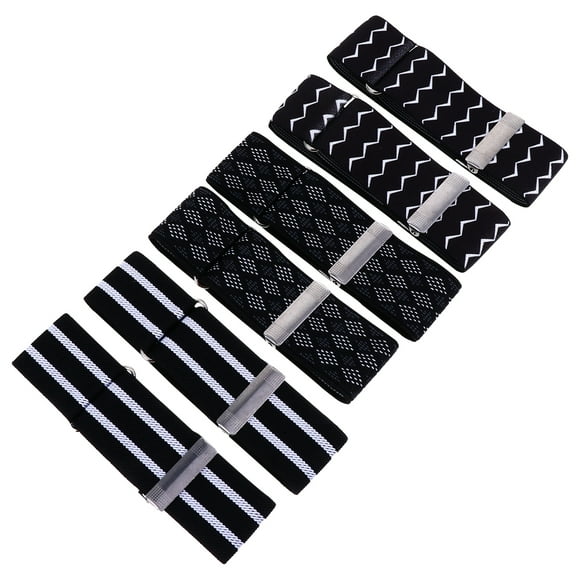 MasteelfCA 3 Pairs Adjustable Elastic Shirt Armbands Shirt Garters Sleeve Holders