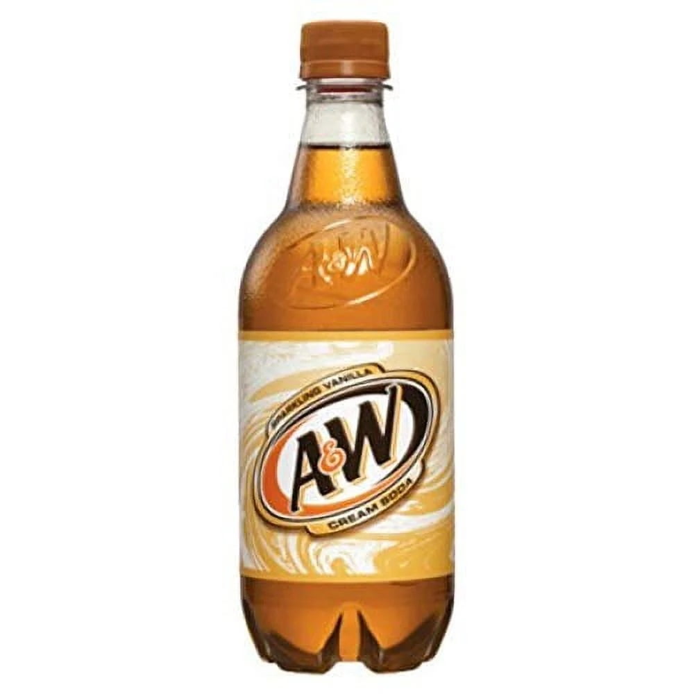 A&W Root Beer Soda, 20 Fl Oz (Root Beer/Zero Sugar/Cream Soda) Pack of 6