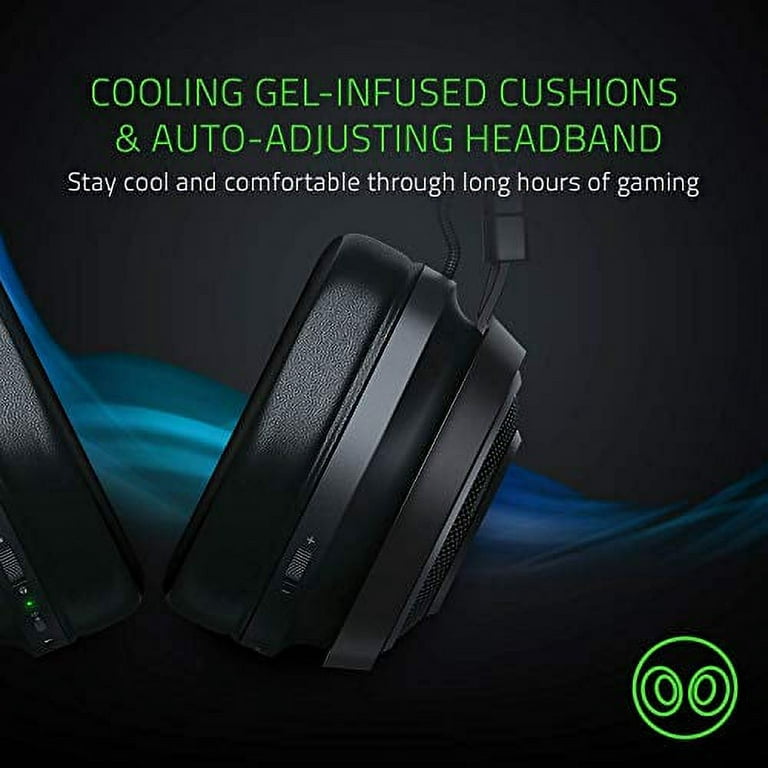 Razer Nari Ultimate Wireless 7.1 Surround Sound Gaming Headset: THX Audio &  Haptic Feedback - Auto-Adjust Headband - Chroma RGB - Retractable Mic 