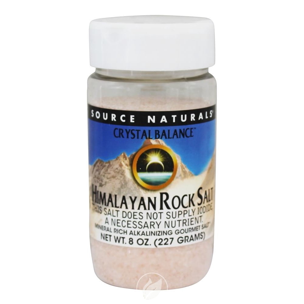 Crystal Balance Himalayan Rock Salt Fine Grind 8 oz by Source Naturals, Pack of 2