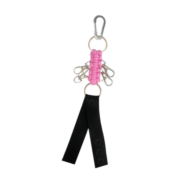 Correa para Sujetar Pompones CUTICAT Correa para Llavero para Mochila Fiesta de Baile Rosa y Negro
