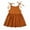 Brown, variant on Edvintorg baby girl clothes summer dress Toddler Baby Girl Children's Cotton and Linen Suspender Dresses Solid Color beach Vest Skirt 3Months-4Years
