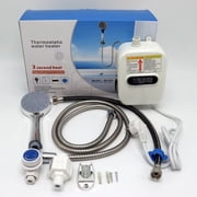 Electric Shower Head Tankless Water Heater Thermostatic Shower Head Set Temperature Adjustable Home Bathroom Waterproof Instant Water Heating Machine