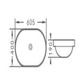 thumbnail image 2 of DROP Bath and Kitchen DR091073 Bathroom Vessel Sink, 2 of 3