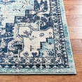 thumbnail image 4 of SAFAVIEH Madison Dalia Oriental Runner Rug, Teal/Navy, 2' x 8', 4 of 12