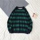 thumbnail image 1 of ICHUANYI Clearance Men's Winter Round Neck Stripe Sweatshirt Pullover Tops Long Sleeved(Army Green, XXL) ICHUANYI WER2023081202170, 1 of 3