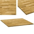 thumbnail image 1 of vidaXL Table Top Solid Oak Wood Square 23 mm 80x80 cm, 1 of 4