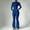 A1 Dark Blue, variant on GILIGEGE Women 2 Piece Outfits Fall Long Sleeve Zip Up Tracksuit,workout sets,Thumbhole Jacket & High Waist Flare Leg Pants Set,Solid Color Slim Fit Outfit Active Suit for Workouts Blackish Green L