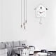 thumbnail image 4 of Elegante Reloj de Pared con Reloj de , Movimiento Silencioso, Y Moderno, Reloj de Doble para Dormitorio de , Sala de E blanco Soledad Reloj de pared de cuco, 4 of 10