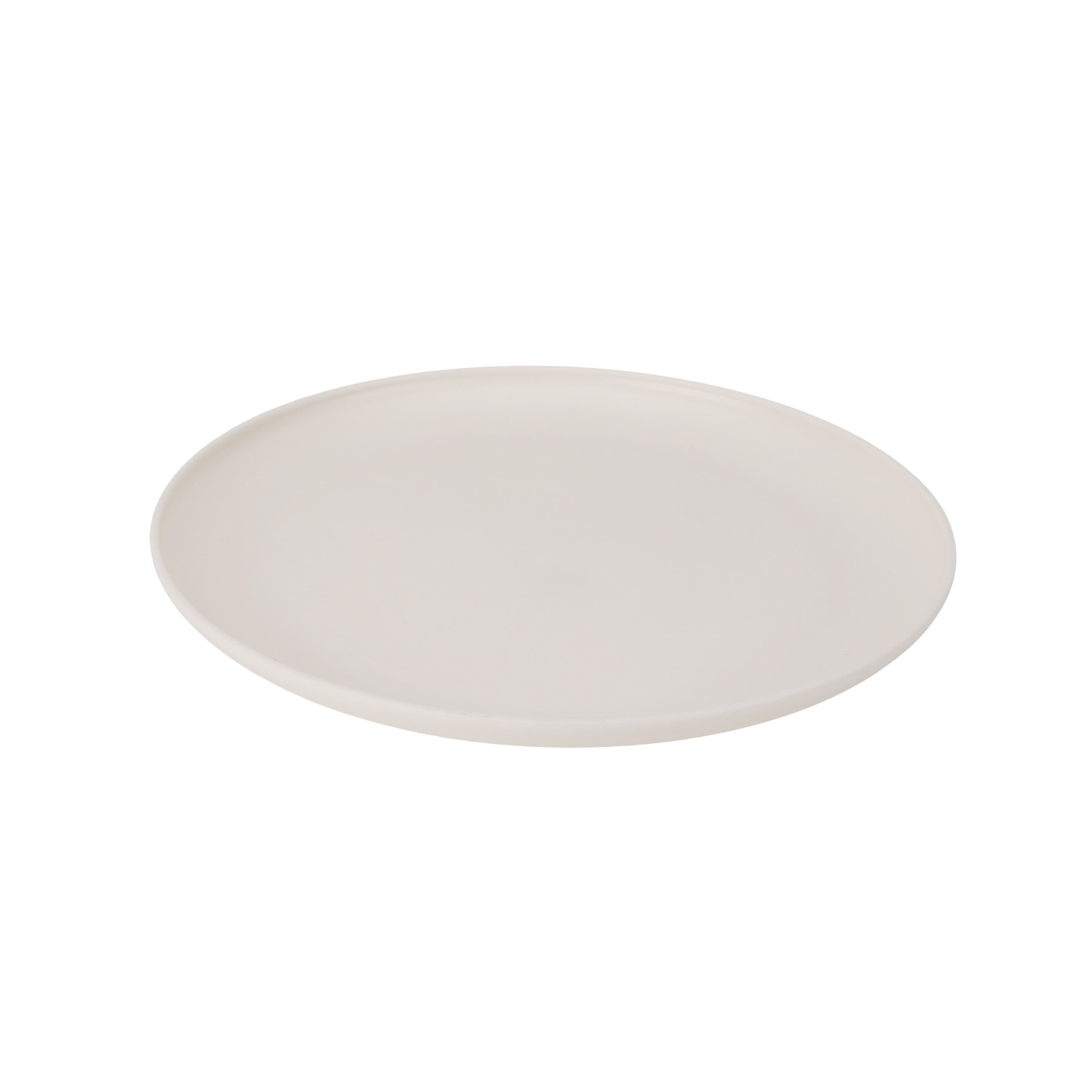 Mainstays 10.5 inch Round Plastic Plate, Cream