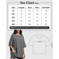 thumbnail image 4 of Women's Oversized T-Shirt - Soft Summer Casual Tee, Half Sleeve Crew Neck Tunic Top, Comfortable Loose Fit, 4 of 6