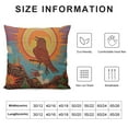 thumbnail image 6 of COMIO  Oaxacan Mexico Mexican Mayan Aztec Tribal Boho Art Throw Pillow Cover Animal Forest Sun Colorful Chaotic Deer Snake Mountain Grass Plant Pillow Case 2pc, 6 of 6