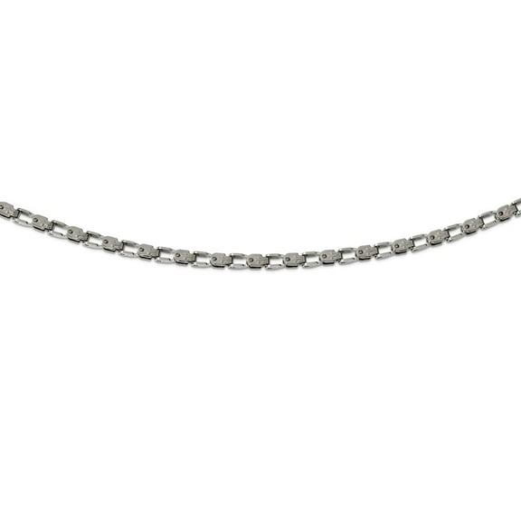 Stainless Steel Polished Fancy Link Chain Necklace 18 Inch 5.5mm Wide Chain Necklace for Women and Men