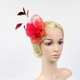 thumbnail image 3 of bridal fascinator,wedding hair feathers fascinators, ascot race, headwear,hair jewelry, , headpiece Hugo fascinator de novia, 3 of 10