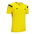thumbnail image 3 of Alvivi Men's Soccer Pro Referee Uniform Short Sleeve Shirt Jersey and Shorts Football Clothes Yellow M, 3 of 7
