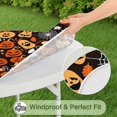 thumbnail image 5 of Halloween Pumpkins Bats and Spider Webs Round Fitted Tablecloth with Elastic Edge,Dining Table Cover Waterproof,Outdoor Round Tablecloth for Camping,Dining,Indoor and Outdoor, 5 of 7