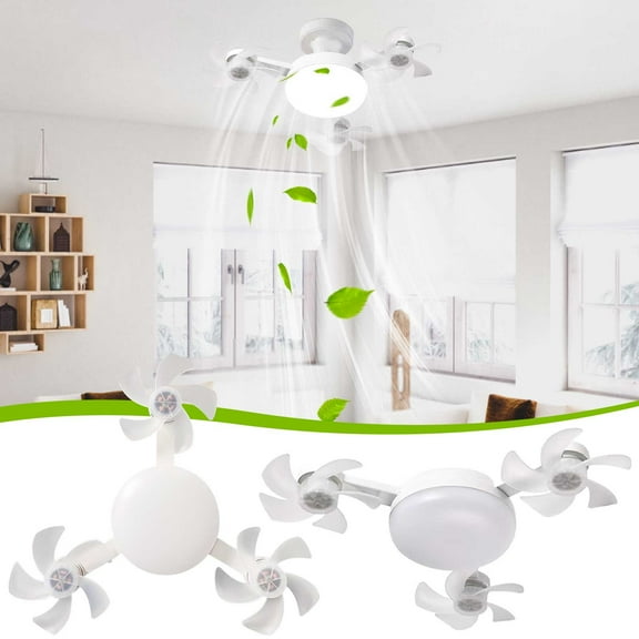 Ceiling Fans with Lights and Remote, Drone Fan Light, 2 in 1 Hanging Fan with LED Lantern, Used in Living Room, Bedroom, Kitchen, Suitable for E27 Screw Installation