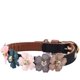 thumbnail image 3 of 1 Uds (1,3*42cm-negro) Collar para mascotas con decoración floral, Collar ajustable de cuero PU para perros y gatos, perros pequeños y medianos ER, 3 of 5