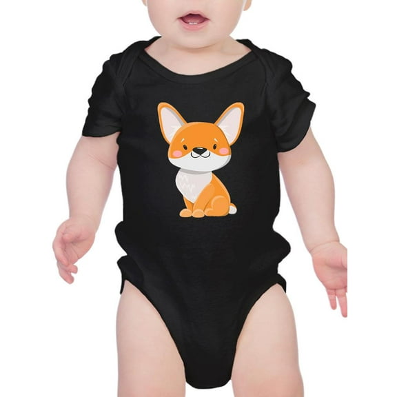 Cute Smiling Corgi Puppy Bodysuit Infant -Image by Shutterstock, 24 Months
