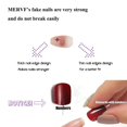 thumbnail image 3 of Coffin Press on Nails Uñas postizas medianas brillantes Balle degradado rojo, 3 of 5
