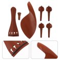 thumbnail image 1 of IDEANATEGRATE 1Set Violin Accessories Kit Light Brown Wooden Chin Rest Tuning Pegs For Repair, 1 of 6