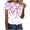 QRJ6-Valentine's Day-Multicolor, variant on VKOYWKM Heart Print Tees for Women Valentine's T-Shirts Short Sleeve Casual Crew Neck Holiday Tops Romantic Valentines Day Gifts Shirt