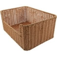 thumbnail image 1 of CHUANK Coffre de Rangement en Osier Blanc Imitation Panier Tressé Bureau en Rotin, 1 of 8