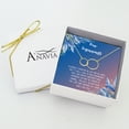 thumbnail image 3 of Anavia New Beginnings Gift Card for Her, New Job Gift, New Relationship Gift Card, Cheer up Gift Necklace, Encouragement Gift for Daughter-[Gold Infinity Double Ring, Blue-Orange Gift Card], 3 of 3