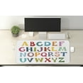 thumbnail image 2 of Alphabet Computer Mouse Pad, Simple Colorful Letters Print on Plain Background, Rectangle Non-Slip Rubber Mousepad X-Large, 35" x 15" Gaming Size, White Multicolor, by Ambesonne, 2 of 2