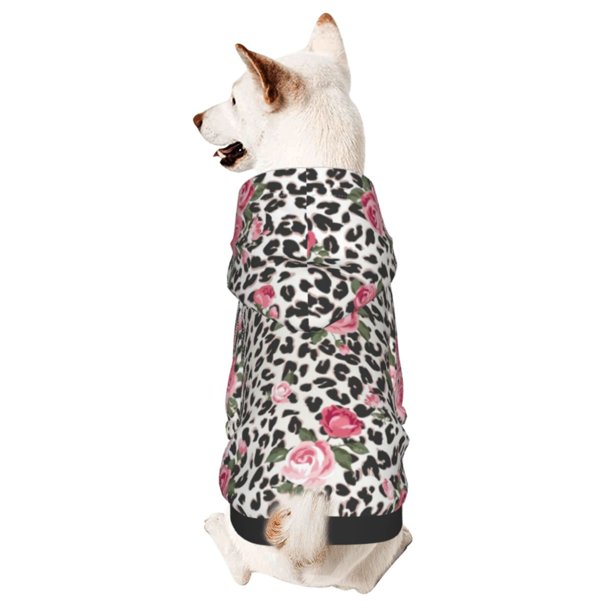 Balery Rose Mix Leopard 3 Sudadera con Capucha para Perros Pequeños – Ropa para Mascotas, Disfraz para Perros y Gatos, Ideal para Fiestas y Cosplay-X-Small