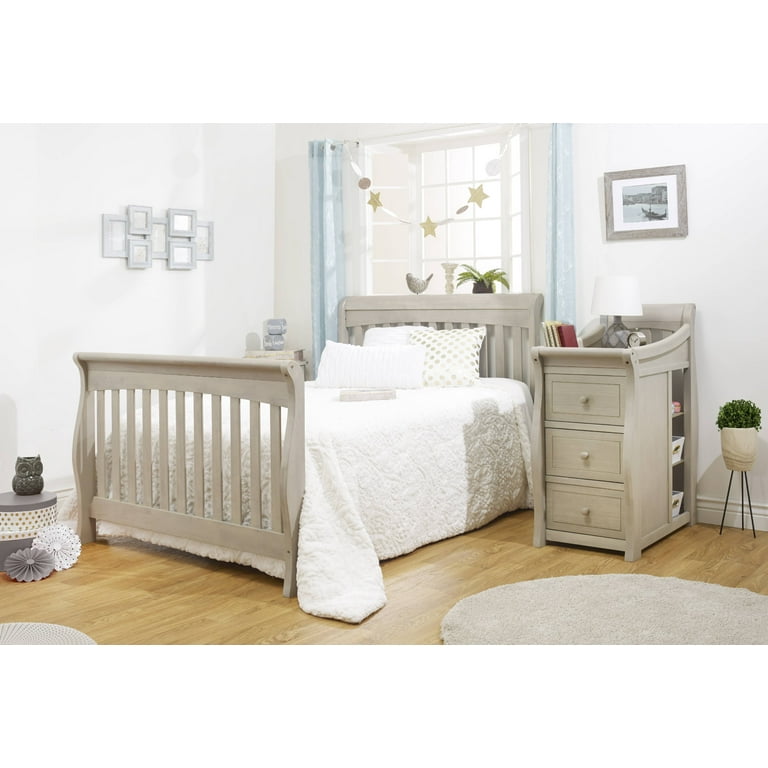 Sorelle Princeton Elite 4 in 1 Convertible Crib and Changer Heritage Fog Walmart