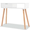 thumbnail image 1 of vidaXL Console Table Solid Pinewood 80x30x72 cm White, 1 of 4