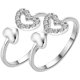 thumbnail image 1 of Hytrove 2Ud Anillo Abierto Plateado Para Mujer Con Y Uso, 1 of 7