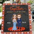 thumbnail image 2 of Custom Personalized Wedding Single Layer Fleece/Quilt Blanket -, 2 of 7