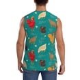 thumbnail image 4 of Pofeuu Hens And Rooster Print Men's Muscle T-Shirt, Sleeveless, Muscle Tank, Classic Muscle Tee Top For Men Casual Sleeveless Muscle T-Shirt Trendy Clothes-Small, 4 of 7