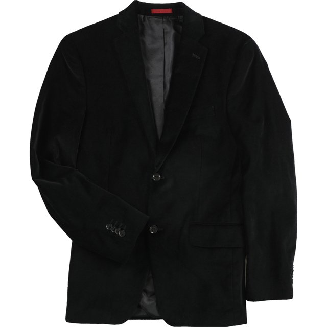 Chaqueta de terciopelo Alfani con dos botones para hombre color negro 36 regular