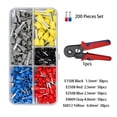 thumbnail image 3 of Professional Pliers Kit, Ferrule Crimping Tool Kit Crimper Plier with 200Pcs Wire Ferrules Kit Wire End Terminals, 3 of 3