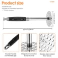 thumbnail image 2 of HLONK Stainless Steel Potatoes Masher for Fruit and Vegetables Dense Hole Wood Handle Avocado Masher Multipurpose Hand Mashed Potato Tool With Hanging Hole for Home Shop Restaurant, 2 of 10