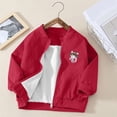 thumbnail image 2 of DxhmoneyHX Toddler Girls Clothes Cute Fashion ​Printed Athletic Bomber Jacket Long Sleeve Going Out Tops Casual Loose Fall Coats with&nbsp;Pockets Size 10 Years, 2 of 6