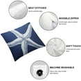 thumbnail image 4 of Nawypu  Navy Blue and White Starfish Pillowcase Home Decorative 2pcs Square Throw Pillow Case Cushion Covers Double Sided Printed, 4 of 6
