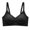 Black, variant on Women Solid T-Shirt Bras Thin Straps Textured Wireless Bras V Neck Seamless Brassiere Lightly Cozy Daily Wear Bralette M Khaki