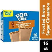 Pop-Tarts Frosted Brown Sugar Cinnamon Instant Breakfast Toaster Pastries, Shelf-Stable, Ready-to-Eat, 27 oz, 16 Count Box