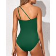 thumbnail image 3 of SURJDE One Shoulder One Piece Swimsuit for Women Tummy Control Bathing Suits Modest Full Coverage Keyhole Swimwear, 3 of 6