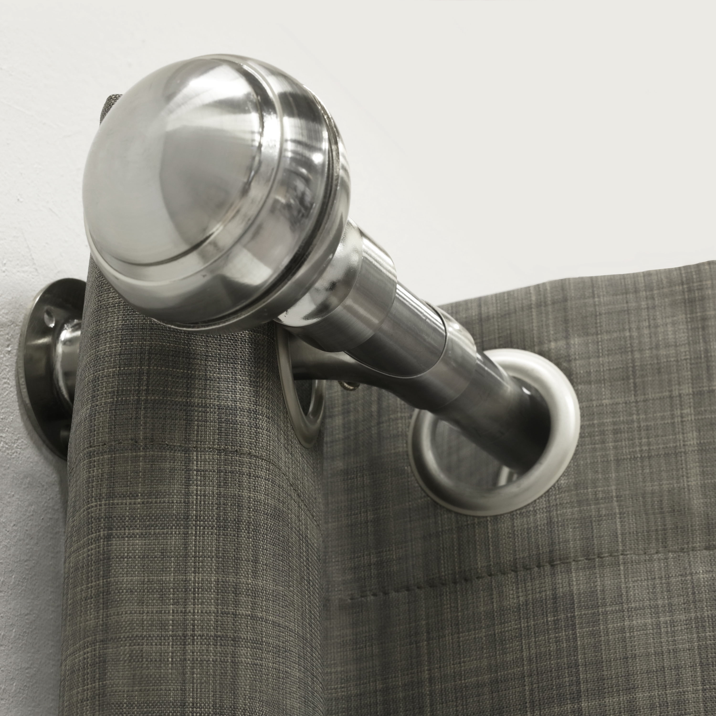 Loft Living Bryson Blackout Grommet Curtain Rod Extendable 72 - 144 in Brushed Nickel