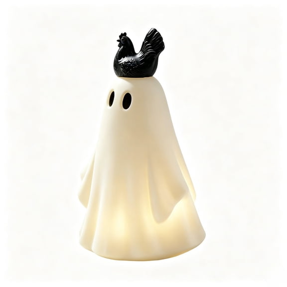 Ghost Chicken Halloween Statue Light, Spooky Holiday Decoration, Festive Party Decor, Weather-Resistant, up, Versatile Year-Round Use for Various Celebrations