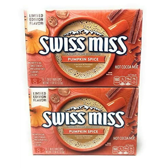 Swiss Miss Pumpkin Spice Hot Cocoa Mix Bundle of 2