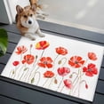 thumbnail image 3 of Red Flowers Entryway Rug 2'x3'&nbsp; Non Slip Front Door Mats, Watercolor Spring Country Botanical Floral Entrance Rugs Indoor Outdoor Carpet, Washable Floor Mats Small Area Rug for Bedroom Kitchen, 3 of 8